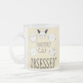 De "passief geobsedeerde kat" matglas koffiemok