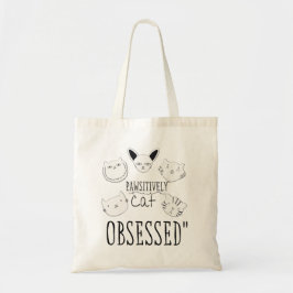 De "passief geobsedeerde kat" tote bag