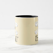 De "passief geobsedeerde kat" tweekleurige koffiemok (Center)