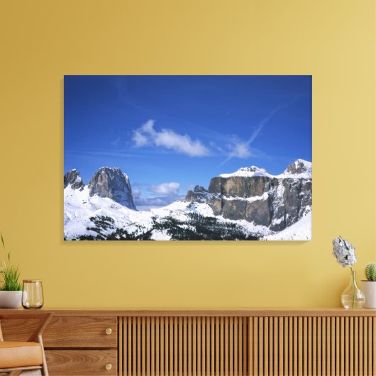 De Passo Sella Holiday Card Canvas Afdruk (Insitu (Woonkamer))