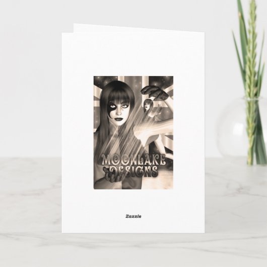 De Pastei van Steampunk Moonies Cutie van de Kaart (Achterkant)