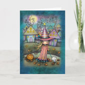 De Pastel Buurt Halloween Kunstkaart Kaart (Voorkant)