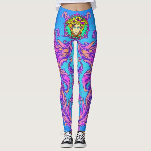 De Pastel Medusa Designer Leggings (Voorkant)