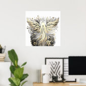 De Pastel Retro Engel Poster (Thuiskantoor)