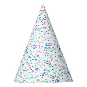 De pastelkleur ploetert de Druk van Confettien Feesthoedjes