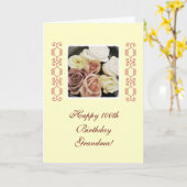 De pastelkleur van de verjaardagsrozen van de oma kaart (Gele Bloem)