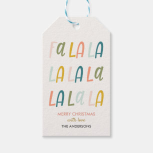 De Pastelkleuren van La   van La van FA   gunst Cadeaulabel