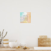 de pastelkleuren voegen uw eigen citaatwaterverf t poster (Keuken)