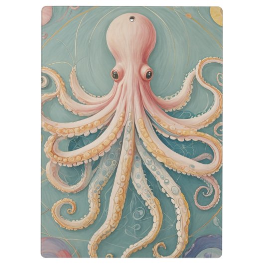 De pasteloctopus van het betoverde rif klembord (Achterkant)