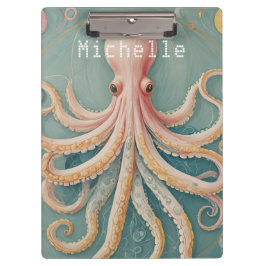 De pasteloctopus van het betoverde rif klembord