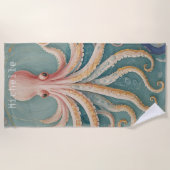 De pasteloctopus van het betoverde rif strandlaken (Voorkant)