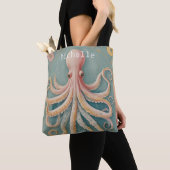 De pasteloctopus van het betoverde rif tote bag (Dichtbij)