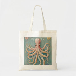 De pasteloctopus van het betoverde rif tote bag