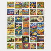 De Patchwork Fruit Fleece Dekbed Deken (Voorkant)