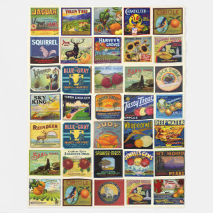 De Patchwork Fruit Fleece Dekbed Deken