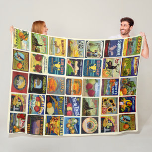 De Patchwork Fruit Fleece Deken