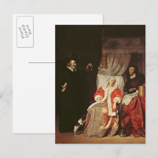 De patiënt en de arts, 1660 jaar briefkaart (Voorkant / Achterkant)