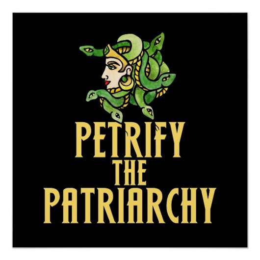 De patriarchie Medusa Feminist ondermijnen Perfect Poster (Voorkant)