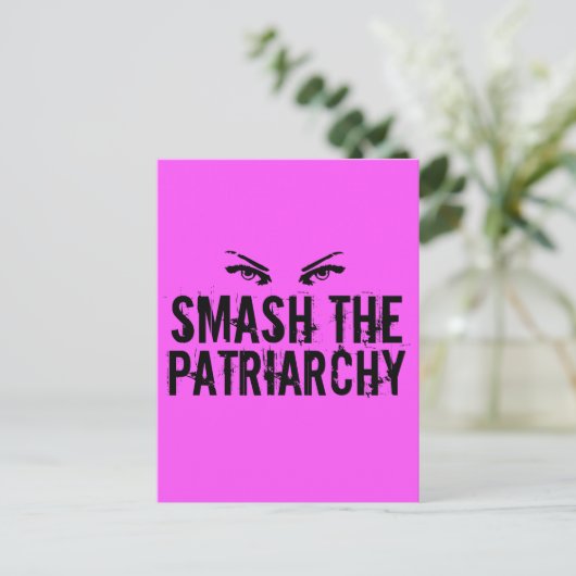 De patriarchie smash briefkaart (Staand voorkant)