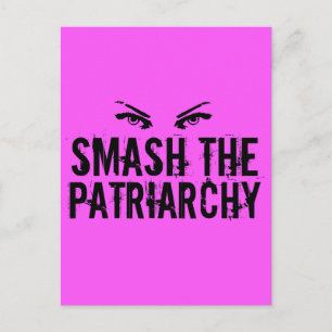 De patriarchie smash briefkaart