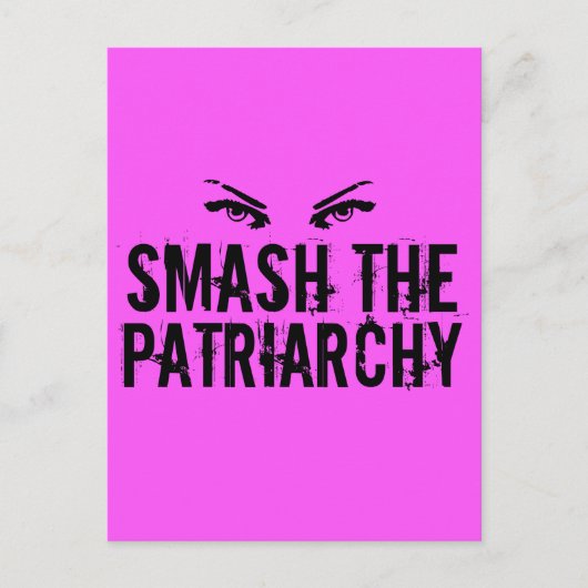 De patriarchie smash briefkaart (Voorkant)