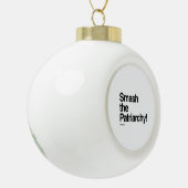 De patriarchie smash keramische bal ornament (Links)