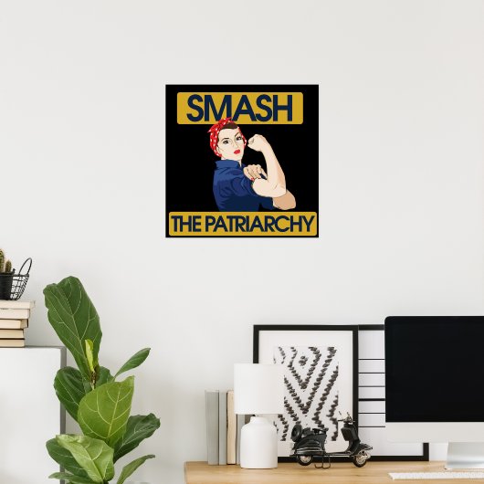 De patriarchie smash poster (Thuiskantoor)