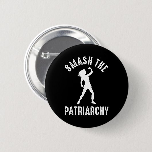 De patriarchie smash ronde button 5,7 cm (Voorkant /achterkant)