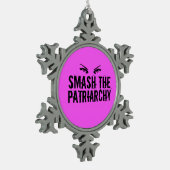 De patriarchie smash tin sneeuwvlok ornament (Links)