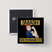 De patriarchie smash vierkante button 5,1 cm (Voorkant /achterkant)