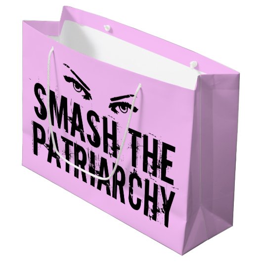 De patriarchistische feminist smaaien large cadeautasje (Voorkant Gekanteld)
