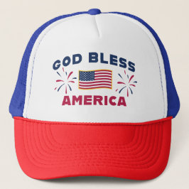 De Patriot Country God zegene Amerika Trucker Hat Trucker Pet