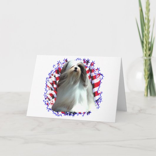 De Patriot van Apso van Lhasa Kaart (Voorkant)