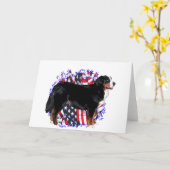 De Patriot van de Hond van de Berg van Bernese Kaart (Gele Bloem)