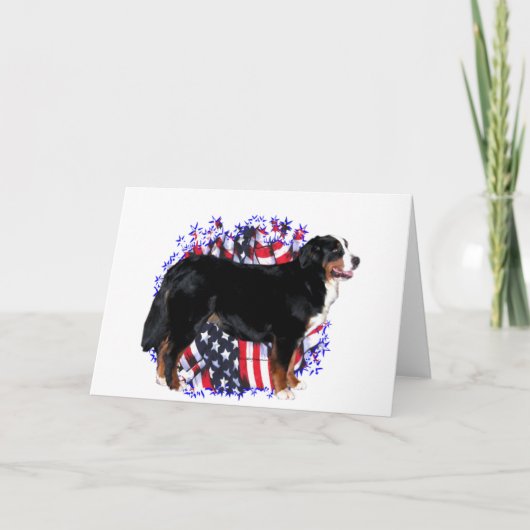 De Patriot van de Hond van de Berg van Bernese Kaart (Voorkant)