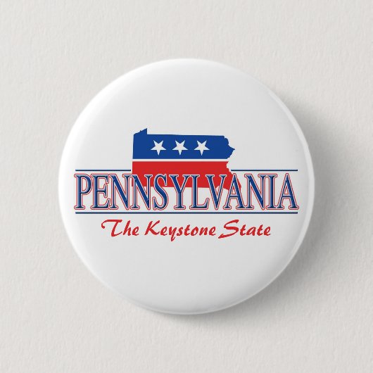 De Patriottische Buttonnen van Pennsylvania Ronde Button 5,7 Cm (Voorkant)