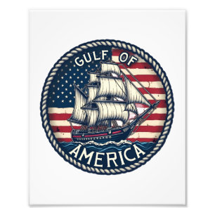De patriottische Golf van Amerika Foto Afdruk