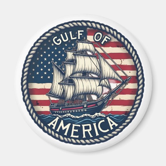 De patriottische Golf van Amerika Magneet (Voorkant)