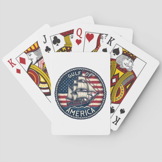 De patriottische Golf van Amerika Pokerkaarten (Achterkant)