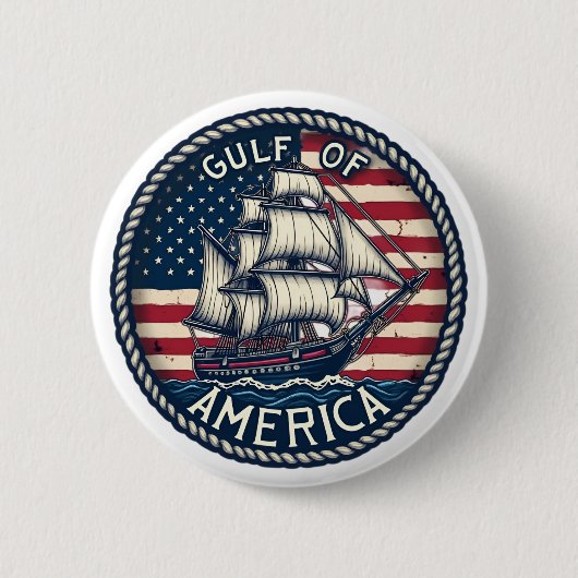 De patriottische Golf van Amerika Ronde Button 5,7 Cm (Voorkant)