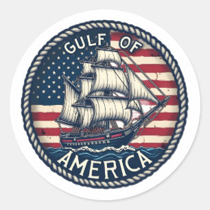 De patriottische Golf van Amerika Ronde Sticker