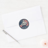 De patriottische Golf van Amerika Ronde Sticker (Envelop)