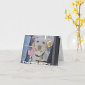 De patriottische Hond Kaart (Gele Bloem)