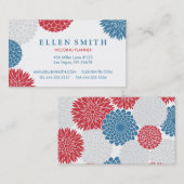 De patriottische Rode Witte en Blauwe Bloesems van Visitekaartje (Voorkant / Achterkant)