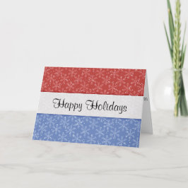 De patriottische Sneeuwvlokken van Kerstmis Feestdagen Kaart