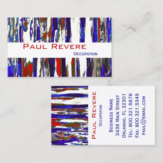 De patriottische Visitekaartjes (Voorkant / Achterkant)