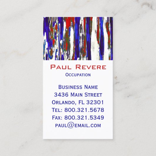 De patriottische Visitekaartjes (Achterkant)