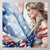 De patriottische vrouw poster (Voorkant)