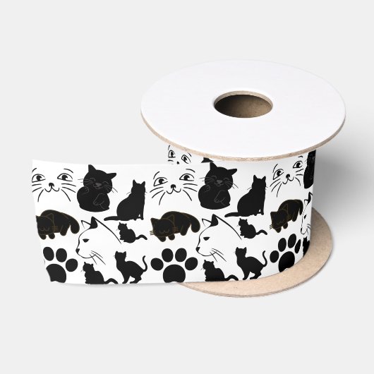DE PATRONEN VAN DE ZWARTE KATTEN      SATIJNEN LINT (Spoel)