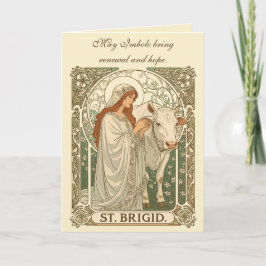 De patronesheilige van zuivelarbeiders St Brigid Kaart